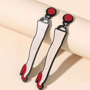 Leg Charm Drop Earrings New